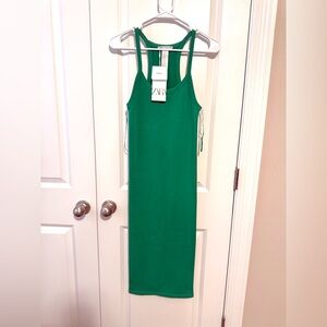 Zara Vibrant Green Midi Dress tanktop